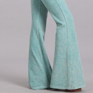 Chatoyant Mineral Wash Bell Bottoms Mint LARGE